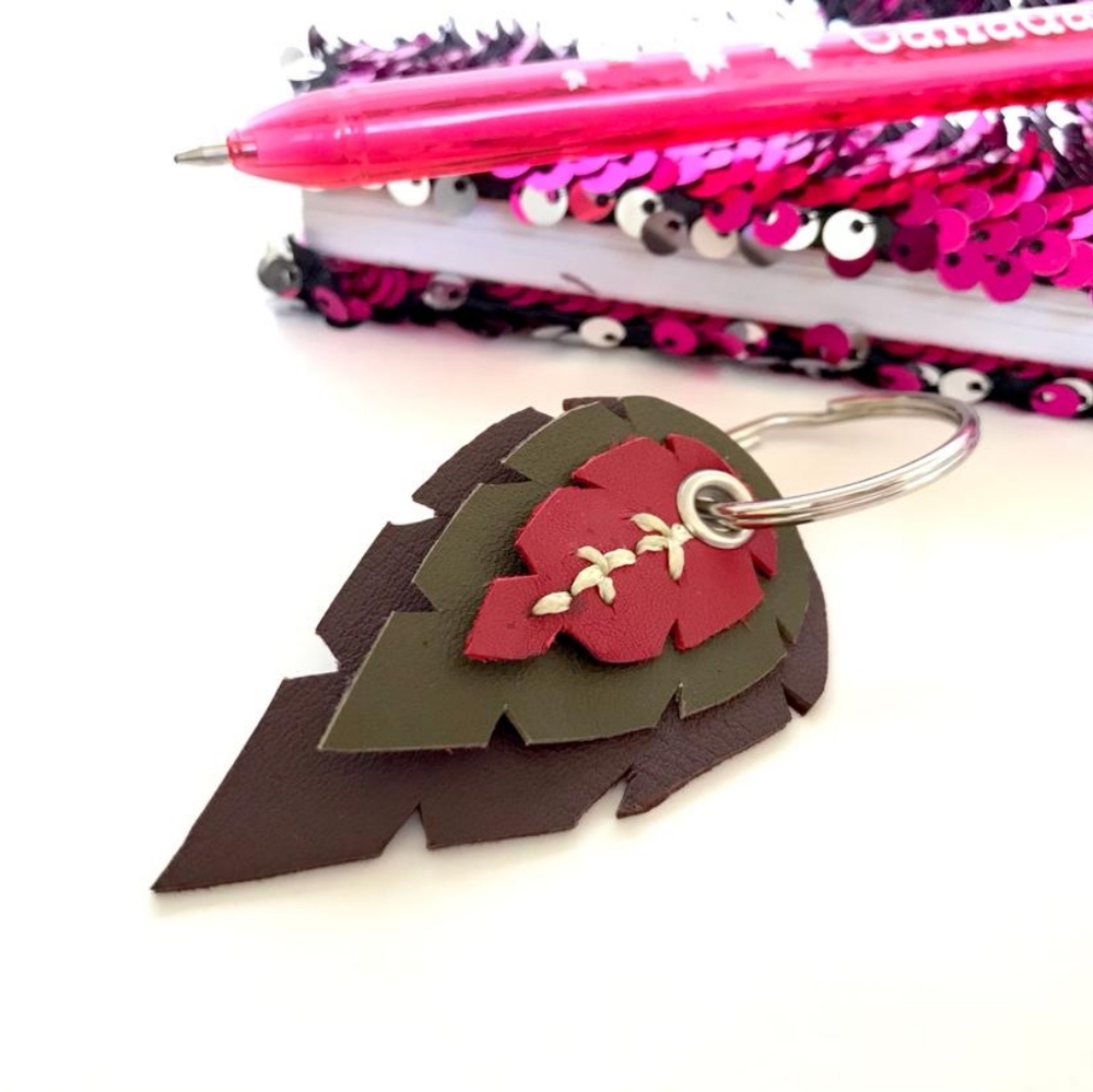 Leather keychain